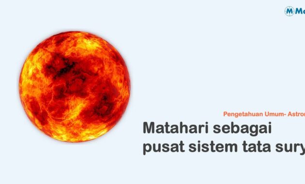 Matahari sebagai pusat sistem tata surya